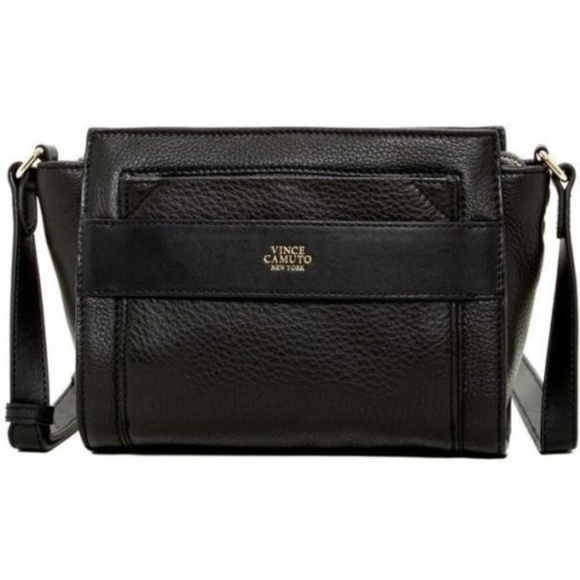 VINCE CAMUTO Livia Leather CROSSBODY BLACK BAG NWT